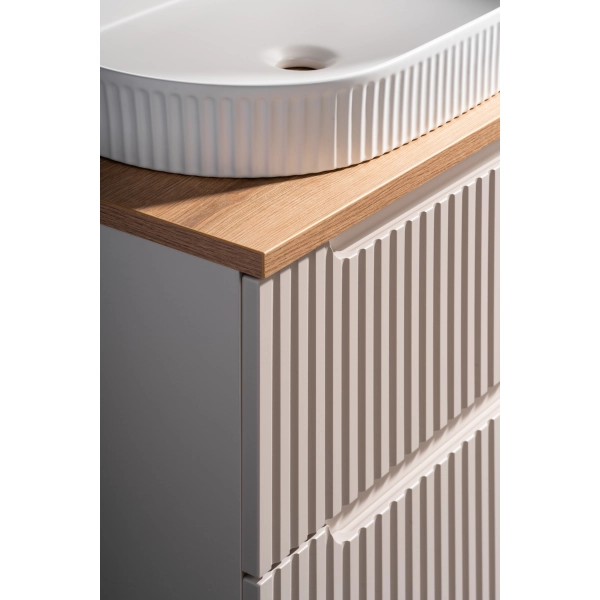 Szafka pod umywalkę 80cm 2 szuflady Kaszmirowy Mat NOVA CASHMERE 82-80-2S, Comad